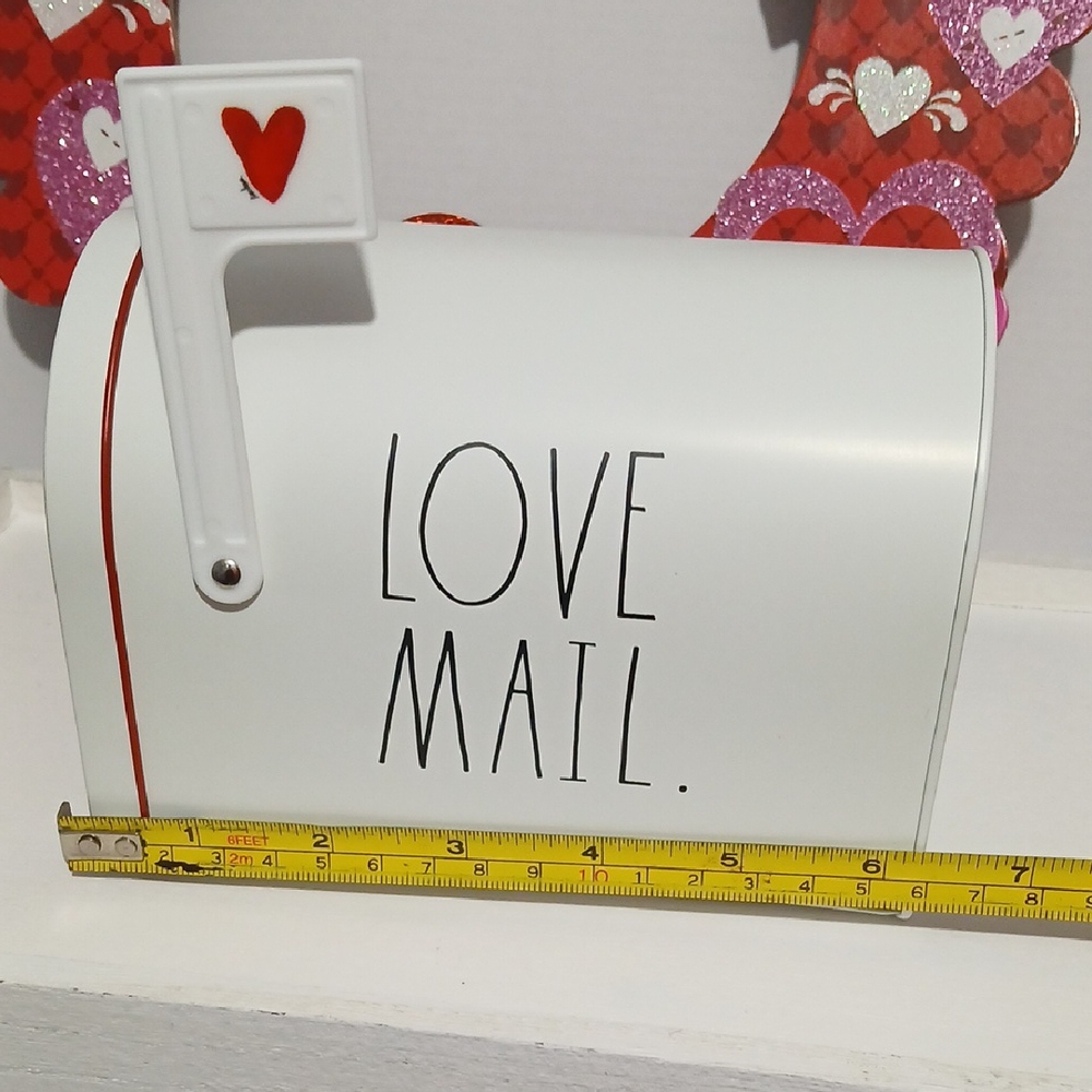 Rae Dunn White Mailbox with Red Heart NWT - Picture 8 of 9